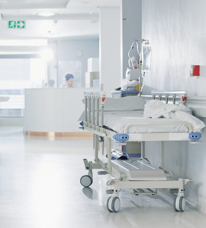 Hospital, healthcare and medical with an empty corridor for wellness, care or treatment and disease.